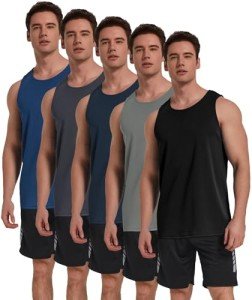 Men's 5 Pack Workout Tank Tops - Quick Dry