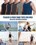 Men's 5 Pack Workout Tank Tops - Quick Dry