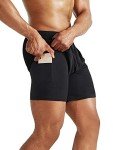 2-in-1 Men's Running Shorts with Pockets - 2 Pack