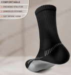 BULLIANT Men's Compression Athletic Crew Socks (6 Pairs)