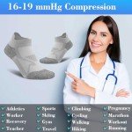 6 Pairs Women's Low-Cut Cushioned Ankle Socks