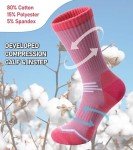 FNOVCO Women's Compression Athletic Crew Socks - 5 Pairs