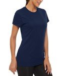 Women's Quick-Dry Athletic Running Tops - Navy Blue