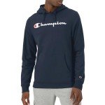 Men's Navy Script T-Shirt Hoodie - XX-Large