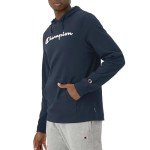 Men's Navy Script T-Shirt Hoodie - XX-Large