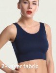 Light Support Seamless Yoga Bra Crop Tops - 3 Pack