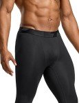 Men's Cool Dry Compression Workout Leggings - Black
