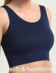 Light Support Seamless Yoga Bra Crop Tops - 3 Pack