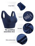 Light Support Seamless Yoga Bra Crop Tops - 3 Pack