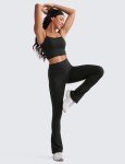 High Waist Flared Yoga Pants with Pocket