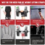 COFOF Adjustable Weight Lifting Wrist Straps (Pair)