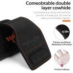 WALITO Double Layer Leather Weightlifting Wrist Straps