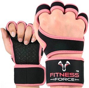 Ventilated Gym Gloves with Wrist Support for Workouts
