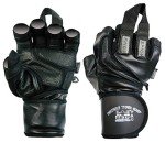 Leather Gym Gloves with Wrist Wraps for Weightlifting