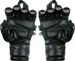 Leather Gym Gloves with Wrist Wraps for Weightlifting