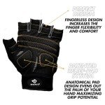 Men's Beastmode Half Finger Gym Gloves - XL