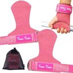 Pink Glitter Weightlifting Wrist Straps for Women