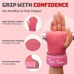 Pink Glitter Weightlifting Wrist Straps for Women