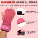 Pink Glitter Weightlifting Wrist Straps for Women