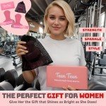 Pink Glitter Weightlifting Wrist Straps for Women