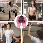 Pink Glitter Weightlifting Wrist Straps for Women