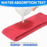 Moisture-Wicking Cotton Sweatbands for Active Sports