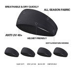 Acozycoo 5-Pack Men's Sports Headbands - Black