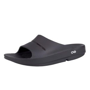 OOFOS OOahh Recovery Slide - Unisex Black Sandals