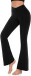 High Waist Women's Bootcut Yoga Pants - Black