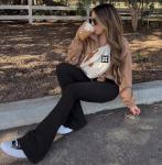 High Waist Women's Bootcut Yoga Pants - Black