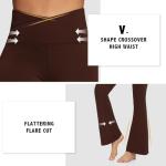 High Waist Women's Bootcut Yoga Pants - Black