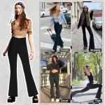 High Waist Women's Bootcut Yoga Pants - Black