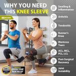 2 Pack Knee Brace Compression Support Sleeves