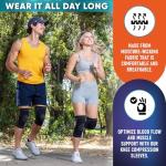 Knee Compression Sleeves for Pain Relief - 2 Pack