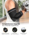 Rakiie Elbow Compression Sleeves - 2 Pack