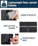 Men's Waterproof Lightweight Hooded Rain Jacket