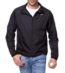 Men's Lightweight Packable Windbreaker Jacket - Black