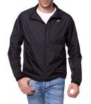 Men's Lightweight Packable Windbreaker Jacket - Black