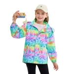 MGEOY Kids Waterproof Hooded Rain Jacket 8/9