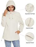 Packable Waterproof Hooded Windbreaker Jacket - Beige