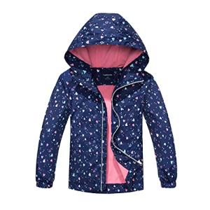MGEOY Kids Lightweight Waterproof Hooded Rain Jacket