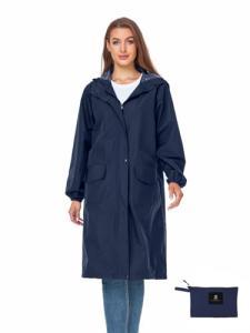 Women's Lightweight Waterproof Hooded Rain Jacket