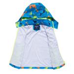 Kids Waterproof Dinosaur Rain Jacket (Blue, 4T)
