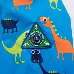 Kids Waterproof Dinosaur Rain Jacket (Blue, 4T)