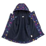Girls' Heart Print Lightweight Waterproof Rain Jacket
