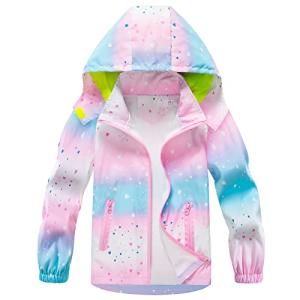 Lightweight Waterproof Rain Jacket for Toddler Girls