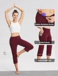 Baleaf Women's High Waist Capri Workout Leggings