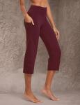 Baleaf Women's High Waist Capri Workout Leggings