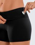 CRZ YOGA Women's High Waist Biker Shorts