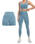 Women's 3-Piece Workout Set with Leggings and Bra